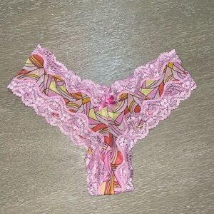Victoria's Secret Pink and Yellow Lace Panties